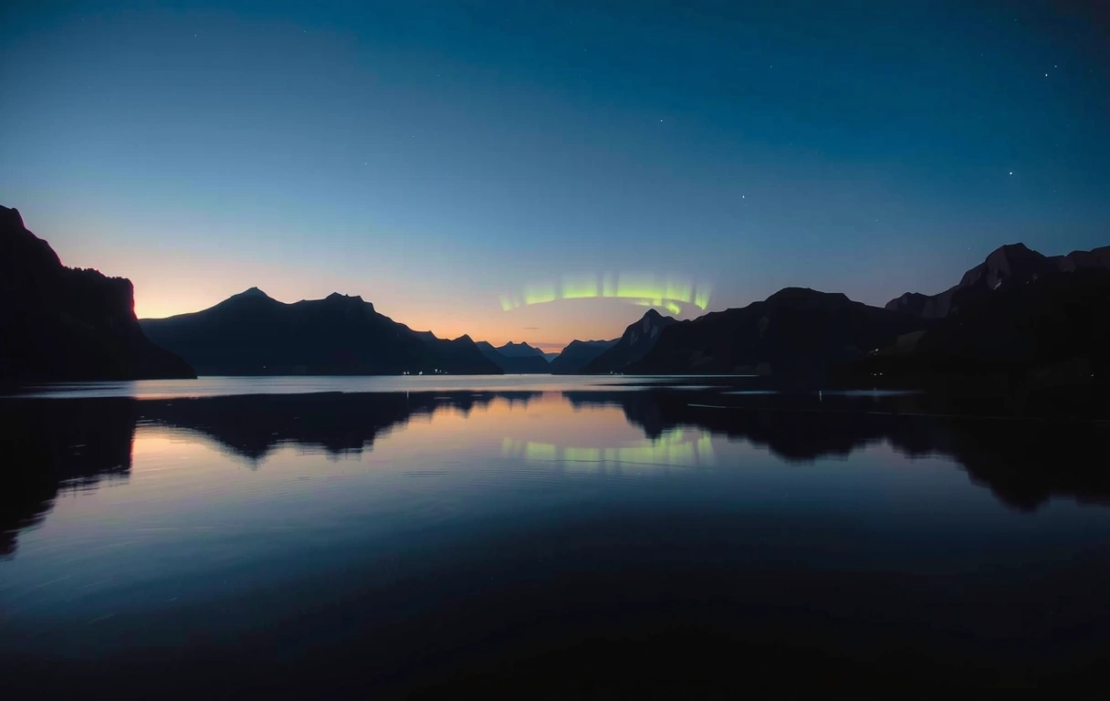 Paisaje ártico en calma